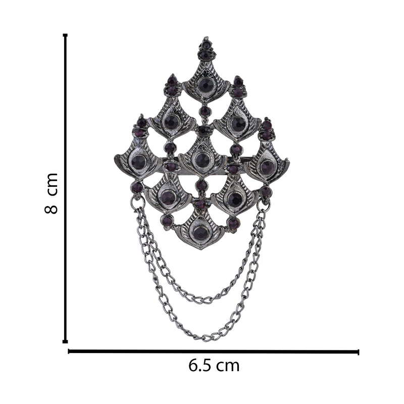 Manvik Oxidised Brooch