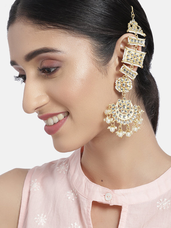 kundan , pearls earroing 