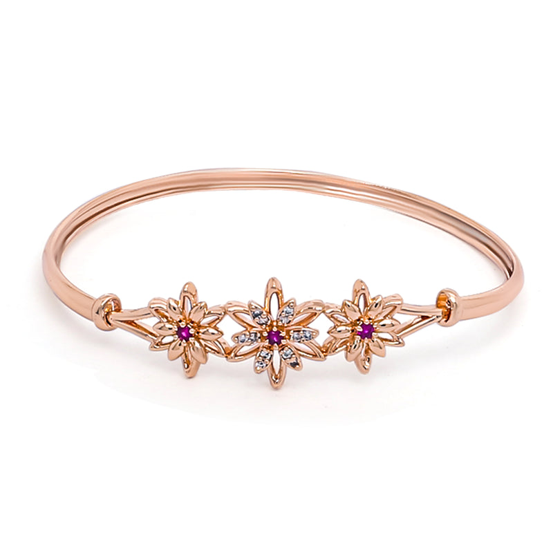 GUCCI Flora 18-karat rose gold diamond bracelet | NET-A-PORTER