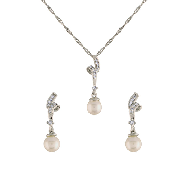 silver  gold chain pendent , american daimond drop earring