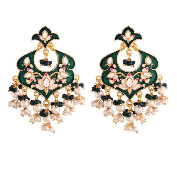 Runali Green Earrings