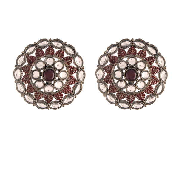 Tulsi Maroon Earrings