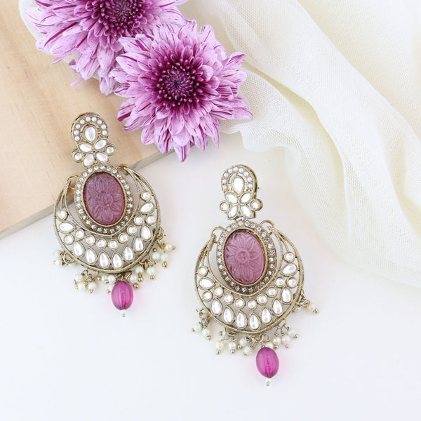 Buy Spring Bloom Purple Earrings Online On Zwende