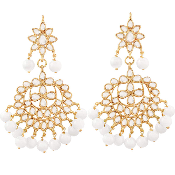 Nandika White Earrings