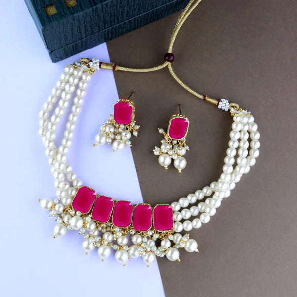 Mrunal Pink Choker Set