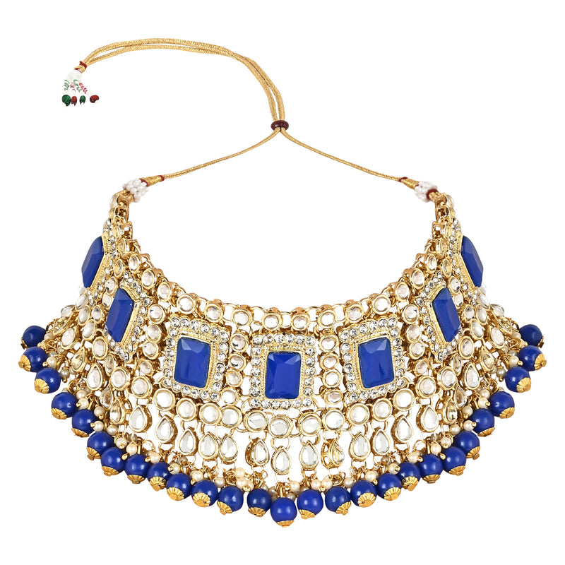 Anshika Blue Choker Set