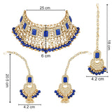 Anshika Blue Choker Set