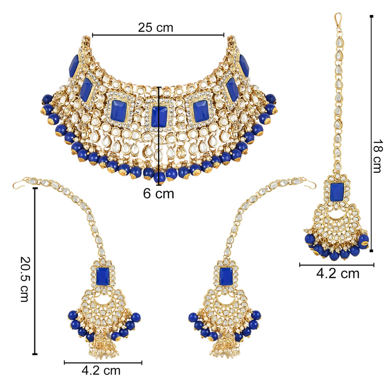 Anshika Blue Choker Set