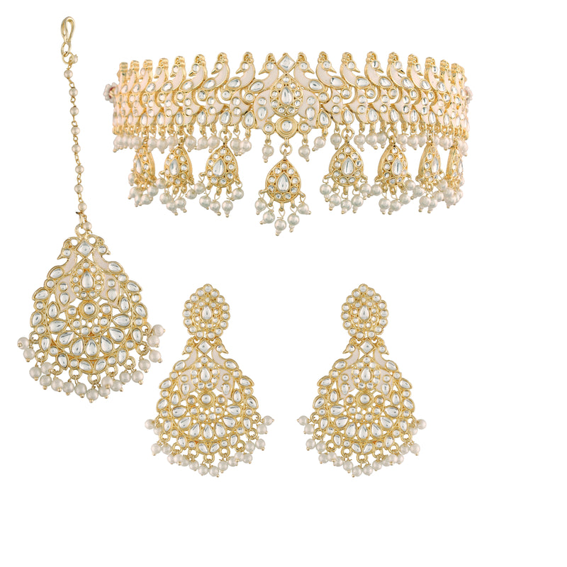 'PARINITI' White Necklace Set