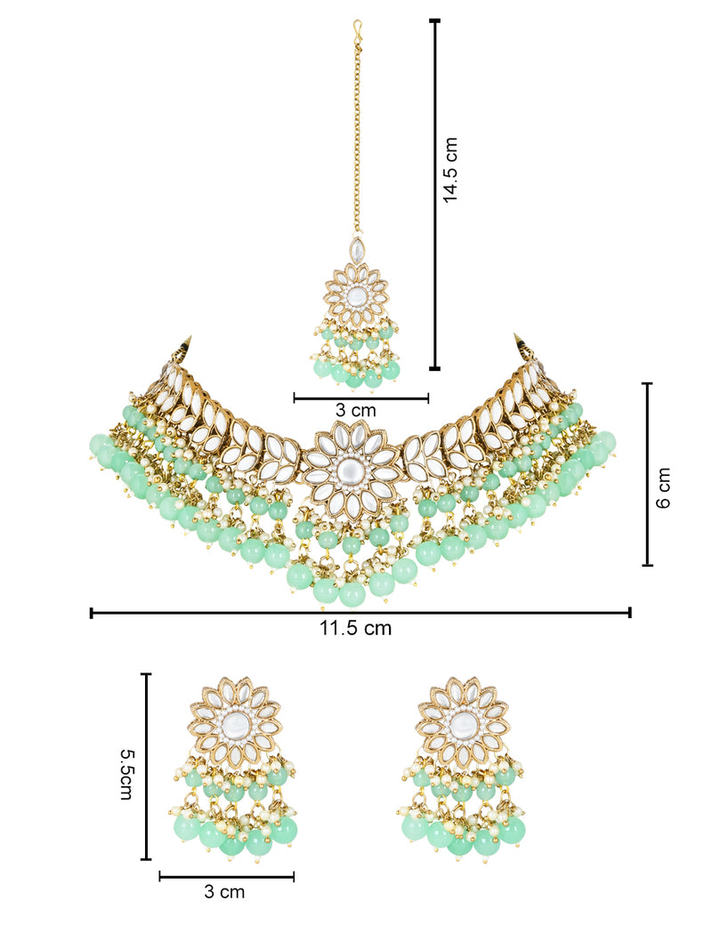 Ishna Mint Necklace Set