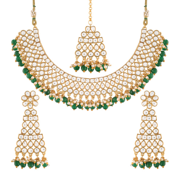 kundan , pearls  stones jewellery set 