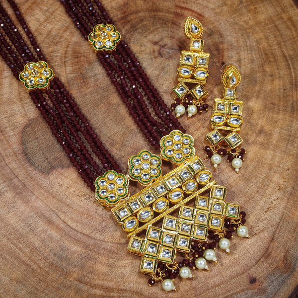 UNS Maroon Jewellery Set