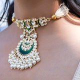 'URVASI' Green Necklace Set