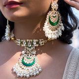 'URVASI' Green Necklace Set