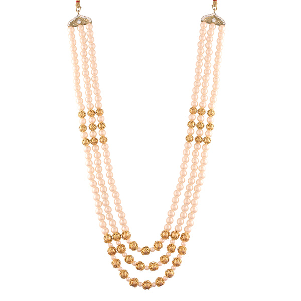 gold plated , stones , pearls , moti mala 