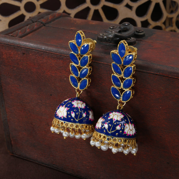 meenakari , kundan , pearls earring 