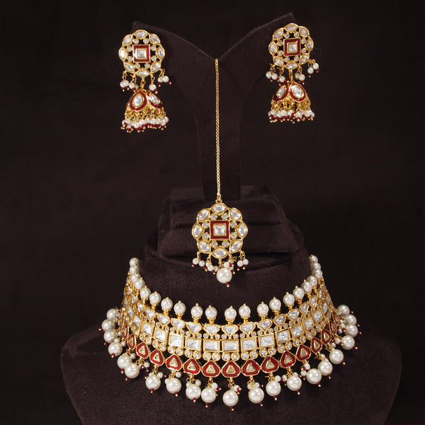 meenakari , kundan , pearls ,jewellery set, jhumki