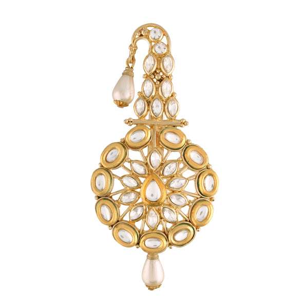 Stone Studded ,Pearls , kundan Brooch for Mens