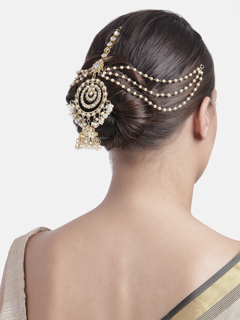 kundan , pearls , paranda