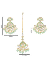 Reyhana Mint  Maangtikka Earring Set